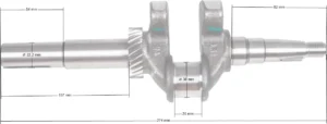 Kloķvārpsta Zongshen Xp200A 6,5Hp 22,2Mm 50Mm