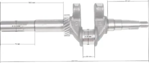 Kloķvārpsta Zongshen Xp200A 6,5Hp 22,2Mm 70Mm