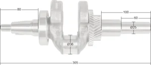 Kloķvārpsta Loncin G420F G420FD G420FD-A LC190F