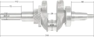 Kloķvārpsta Loncin LC185FDS