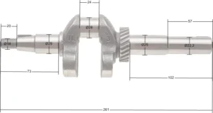 Kloķvārpsta Loncin 1P61FE LC1P65FE(B) 62 mm