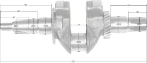 Kloķvārpsta Loncin LC175F-2 1WG5.2-120FQ-ZA orģināla detaļa