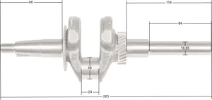 Kloķvārpsta Loncin G200F(D) LC168F-2 80 mm