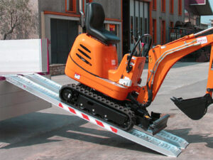 2 aluminum loading ramps 2.0 m for mini excavator or tractor