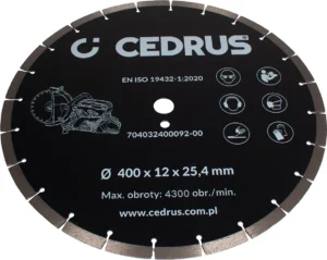 Tarcza diamentowa Cedrus przecinarka spalinowa CEDPC400-94