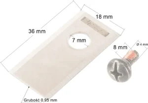 Nóż + śrubka Cedrus C-MOW seria M/ L kpl 30