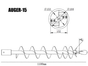 Auger ø 150mm post hole digger