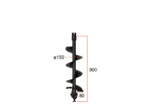 Auger ø 150mm post hole digger - M80/M90/M100/M120