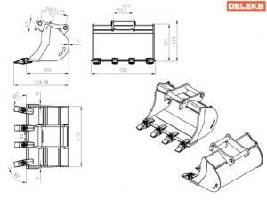 Bucket for S100 miniexcavator - 50cm - S30