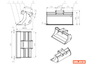 Bucket for S100 miniexcavator - 60cm - S30