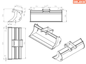 Bucket for S100 miniexcavator - 80cm - S30