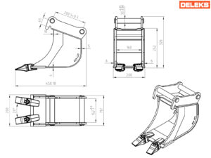Bucket for miniexcavator - 20cm - S30