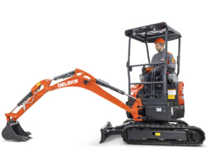 Compact 1.8-ton mini excavator with Kubota D902 engine