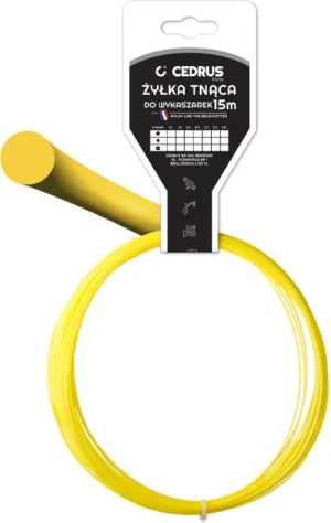 Trimmera aukla 1.3/15m k okrągła żółta