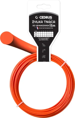 Trimmera aukla 2.4/15m k okrągła pomarańcz