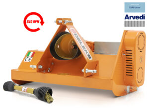 Flail Mower for compact tractors - 120cm - Reverse rotation gearbox