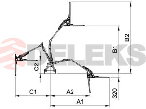 Hydraulic hedge bush cutter for tractor