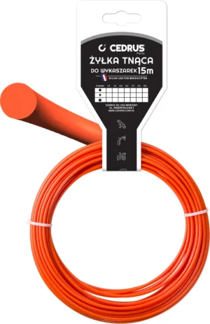 Trimmera aukla 2.7/15m k okrągła pomarańcz