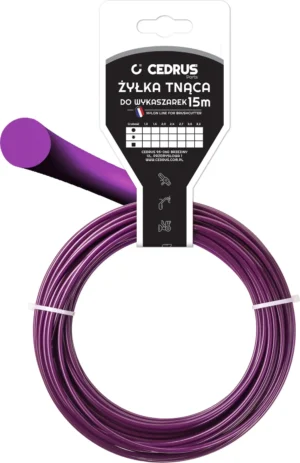 Trimmera aukla 3.0/15m k okrągła fiolet