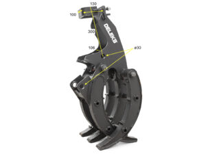 Log grapple for miniexcavator M180
