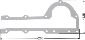 Blīve przekładni zamiatarki KCB25-F SWP80-196-K