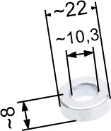 Tuleja dystansowa adaptera noża NAC wys. 8mm / śr. 21mm kosiarki marketowe