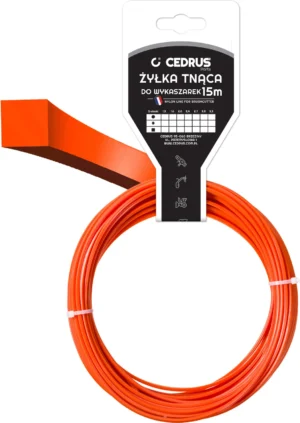 Trimmera aukla 2.4/15m k kwadrat pomarańcz
