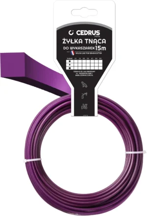 Trimmera aukla 3.0/15m k kwadrat fiolet