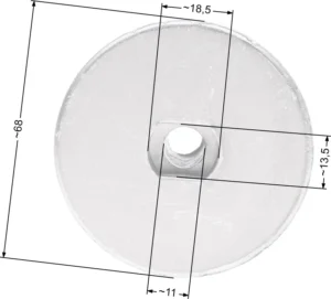 Naža stiprinājuma adapteris Castel Garden PAN504 22.2mm