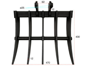 Rake for miniexcavator M80/M90/M100/M120