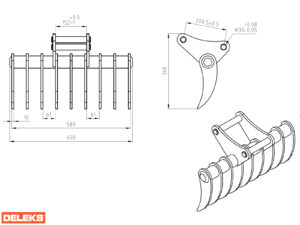 Rake for miniexcavator - S30