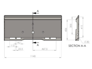 Snow plow for up to 3.0 ton skid steer loaders