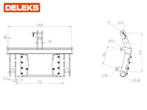 Snowblade with 3 point linkage for tractor