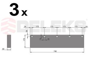 Spare rubber blade SSH-04-2.2