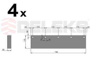 Spare rubber blade SSH-04-2.6